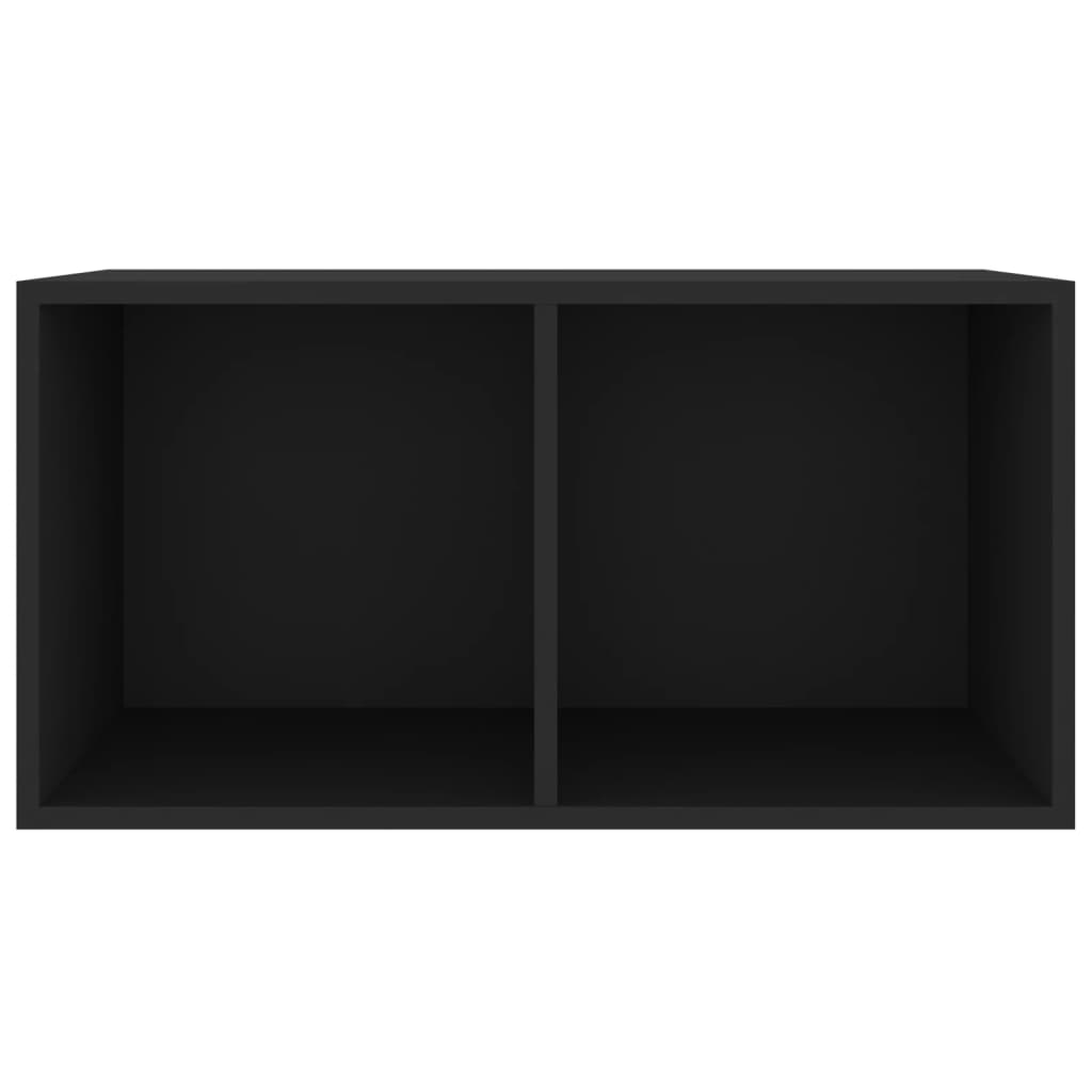 Vinyl Storage Box Black 71x34x36 cm Engineered Wood