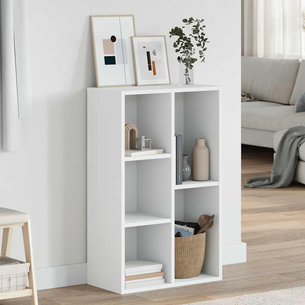 Book Cabinet/Sideboard White 50x25x80 cm Engineered Wood