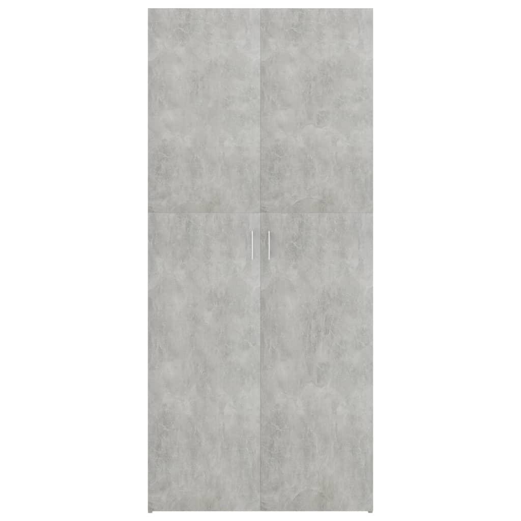 Shoe Cabinet Concrete Grey 80x35.5x180 cm Engineered Wood