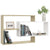 Wall Shelves White and Sonoma Oak 104x20x58.5 cm Engineered Wood