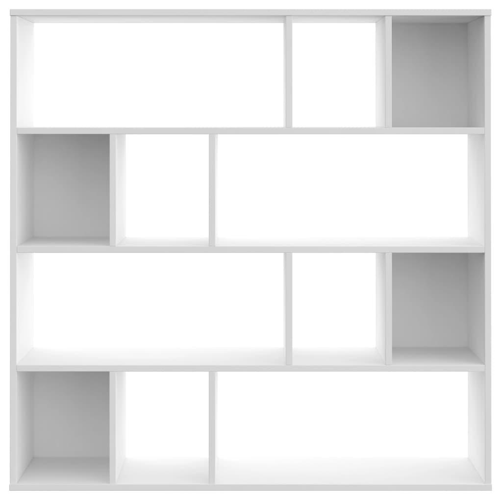 Room Divider/Book Cabinet White 110x24x110 cm Engineered Wood