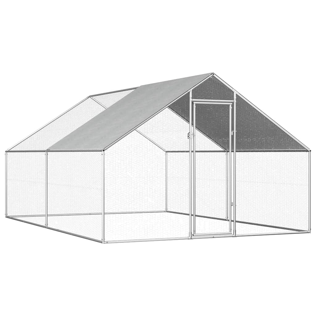 Outdoor Chicken Cage 2,75x4x1,92 m Galvanised Steel