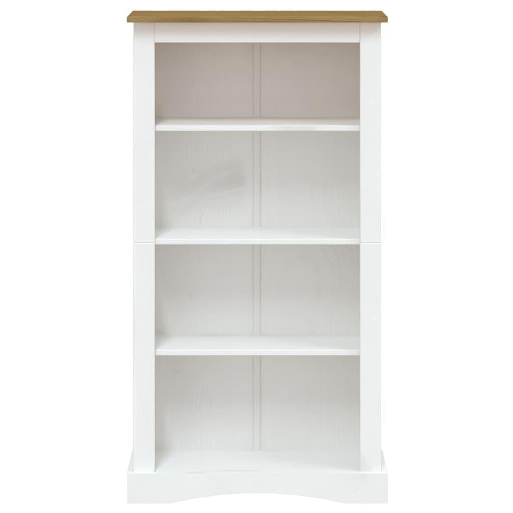 4-Tier Bookcase Mexican Pine Corona Range White 80x29x150 cm