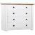Side Cabinet White 80x40x73 cm Pine Panama Range