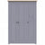 3-Door Wardrobe Grey 118x50x171.5 cm Pine Panama Range