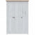 3-Door Wardrobe White 118x50x171.5 cm Pine Panama Range