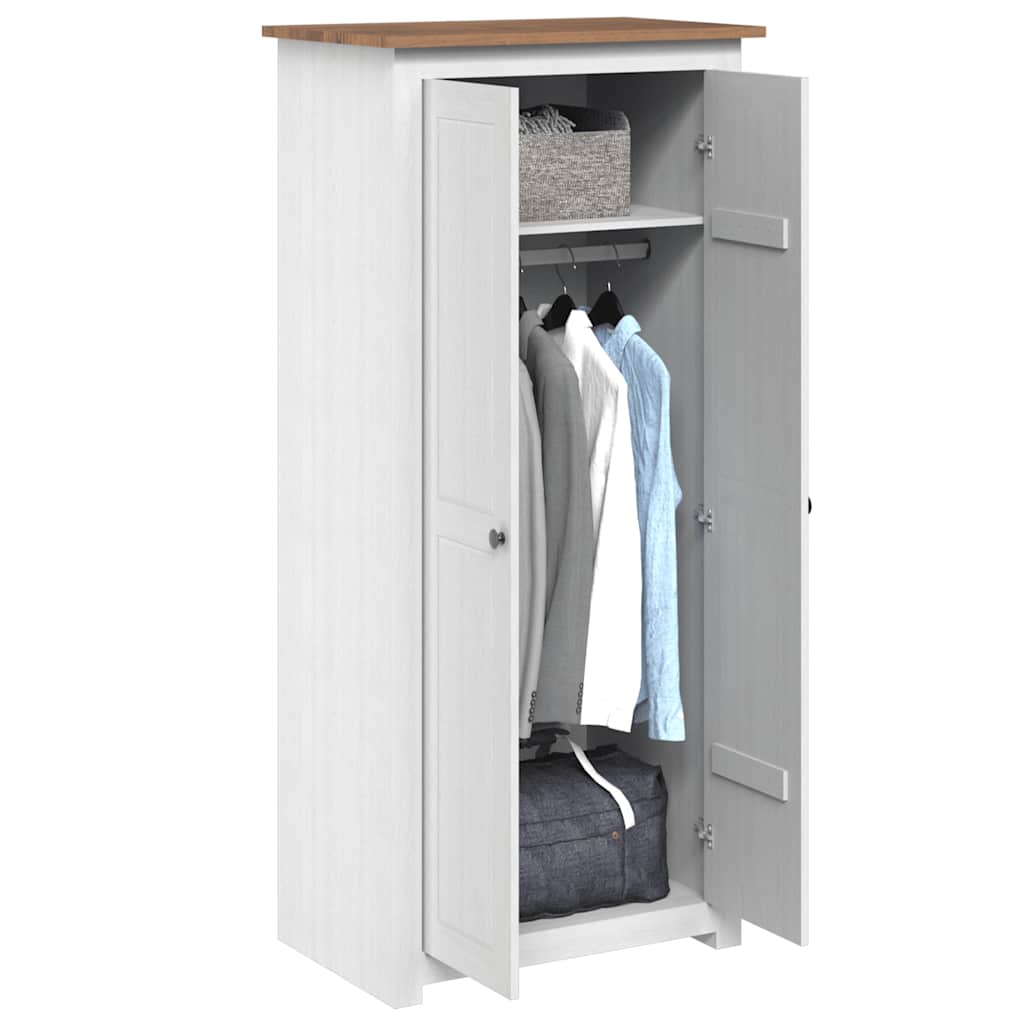 Wardrobe White 80x50x171.5 cm Solid Pine Panama Range