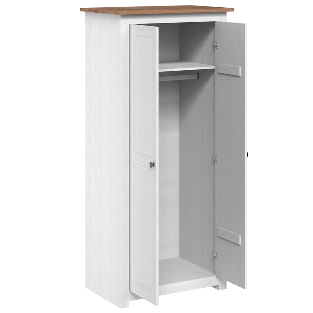 Wardrobe White 80x50x171.5 cm Solid Pine Panama Range