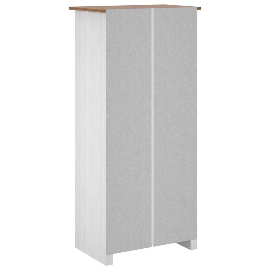 Wardrobe White 80x50x171.5 cm Solid Pine Panama Range