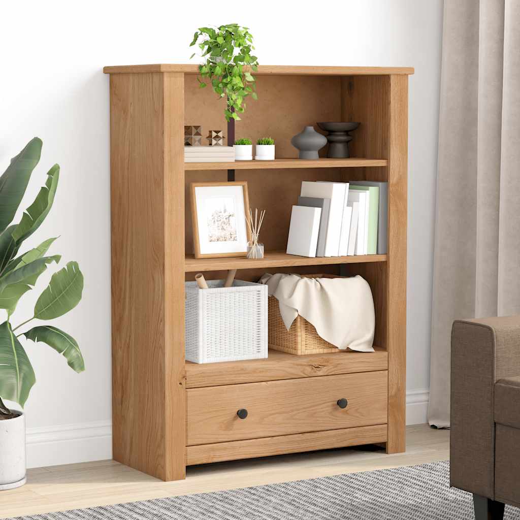 Bookcase 80x35x110 cm Solid Pine Wood Panama Range