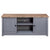 TV Cabinet Grey 120x40x50 cm Solid Pine Wood Panama Range