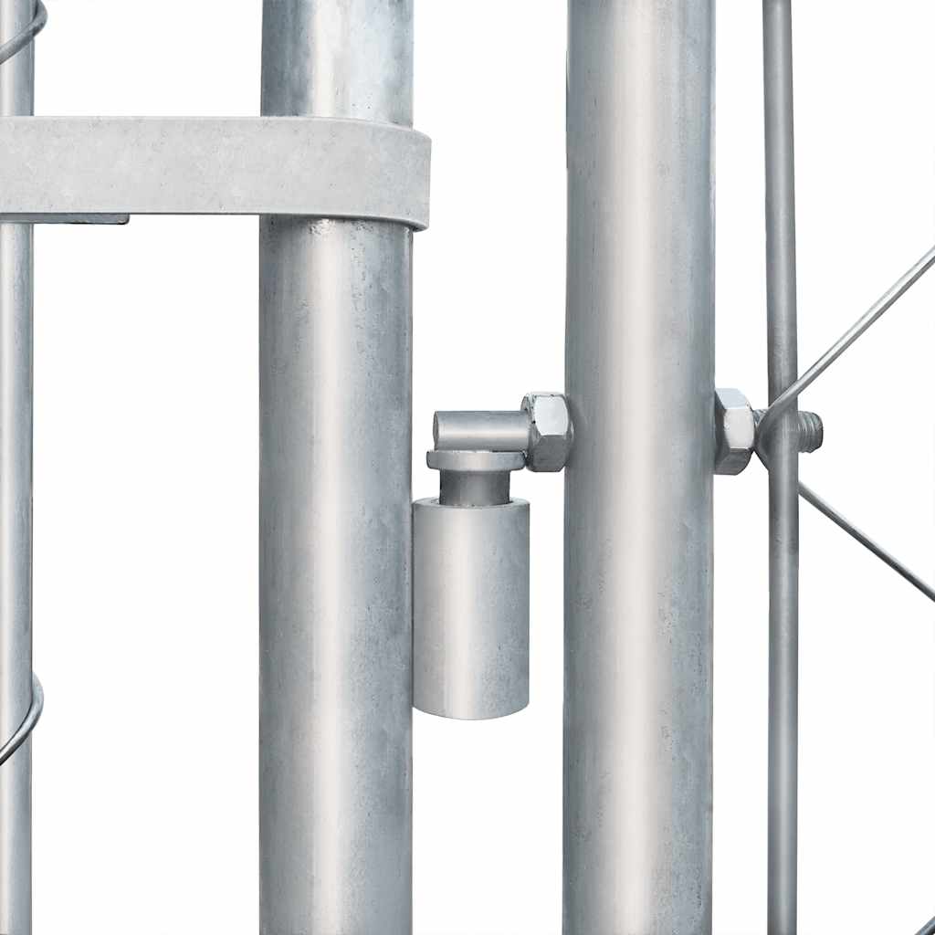 Outdoor Dog Kennel Galvanised Steel 4x4x1 m