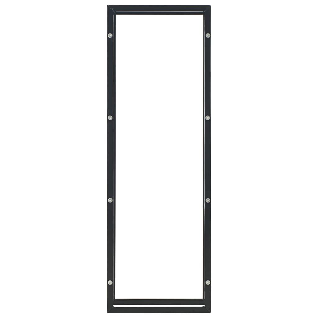 Firewood Rack Black 50x20x150 cm Steel