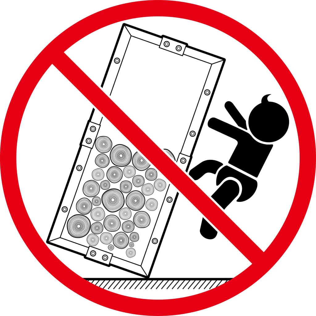 Firewood Rack Black 50x20x150 cm Steel