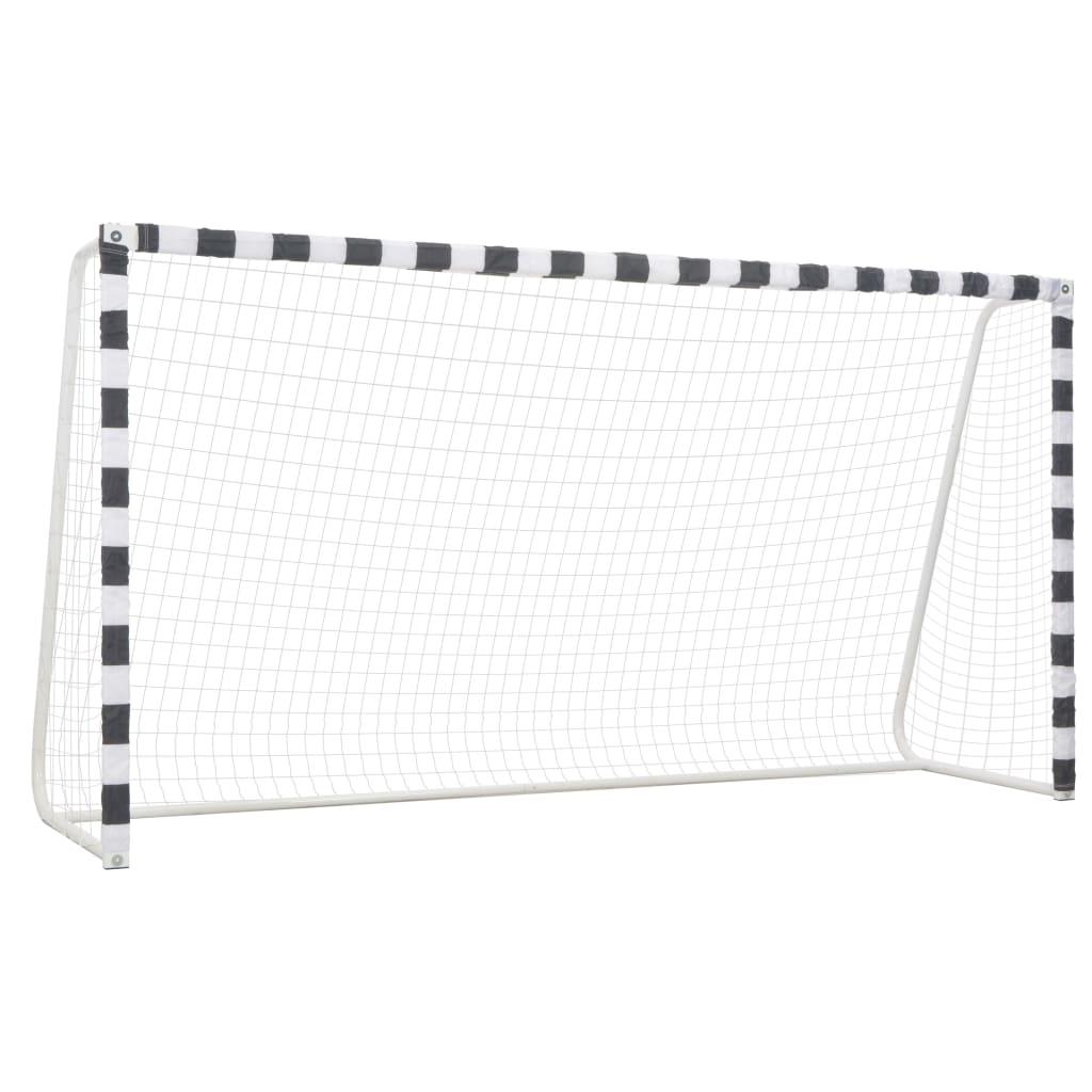 Soccer Goal 300x160x90 cm Metal Black and White