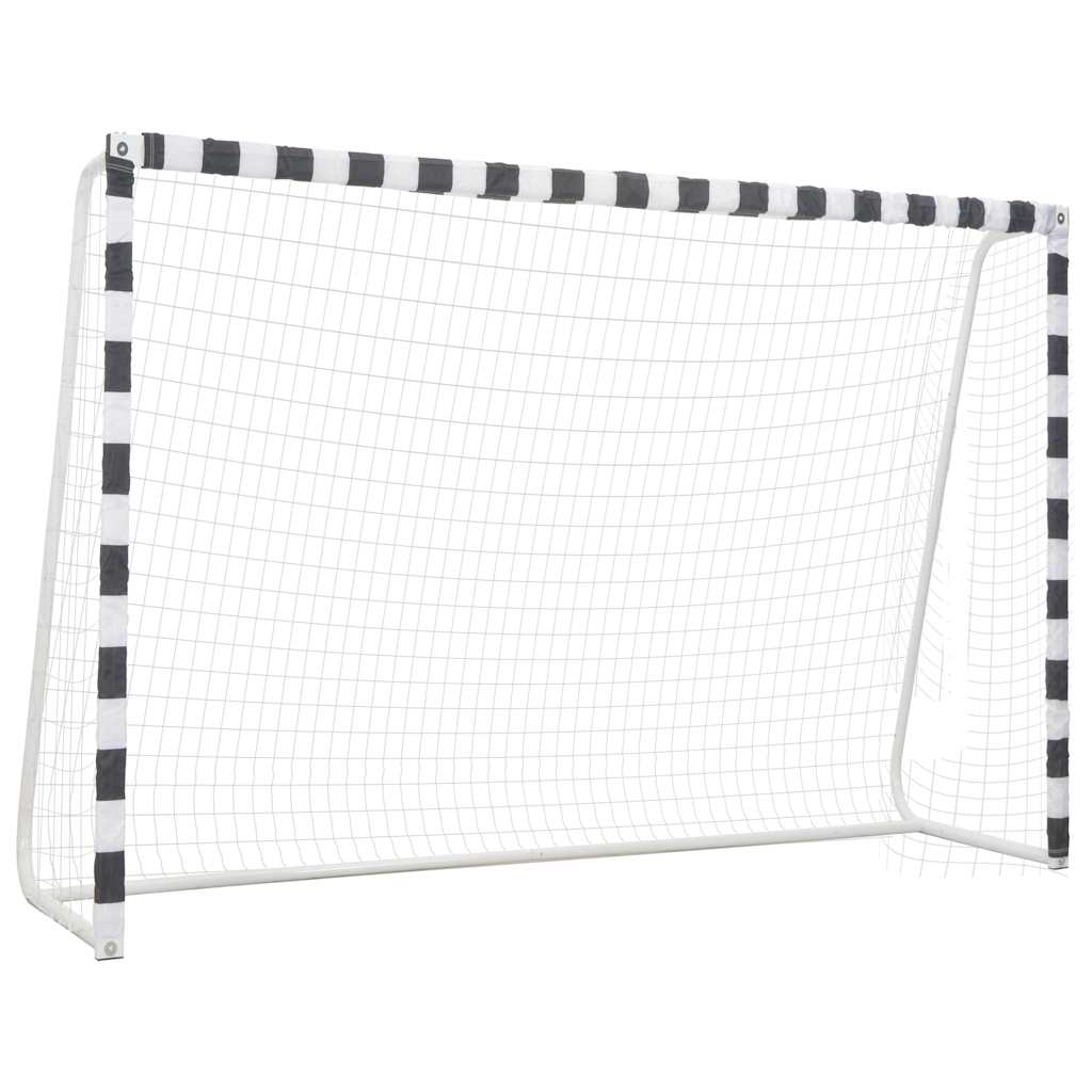 Soccer Goal 300x200x90 cm Metal Black and White