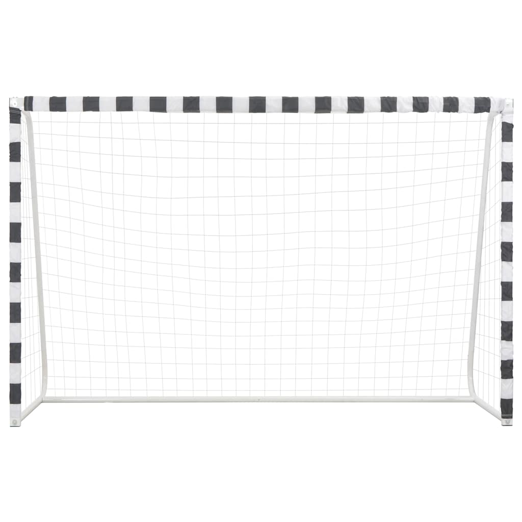 Soccer Goal 300x200x90 cm Metal Black and White