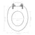 WC Toilet Seats 2 pcs with Soft Close Lids MDF Dolphins Design