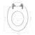 WC Toilet Seats 2 pcs with Soft Close Lids MDF Pebbles Design