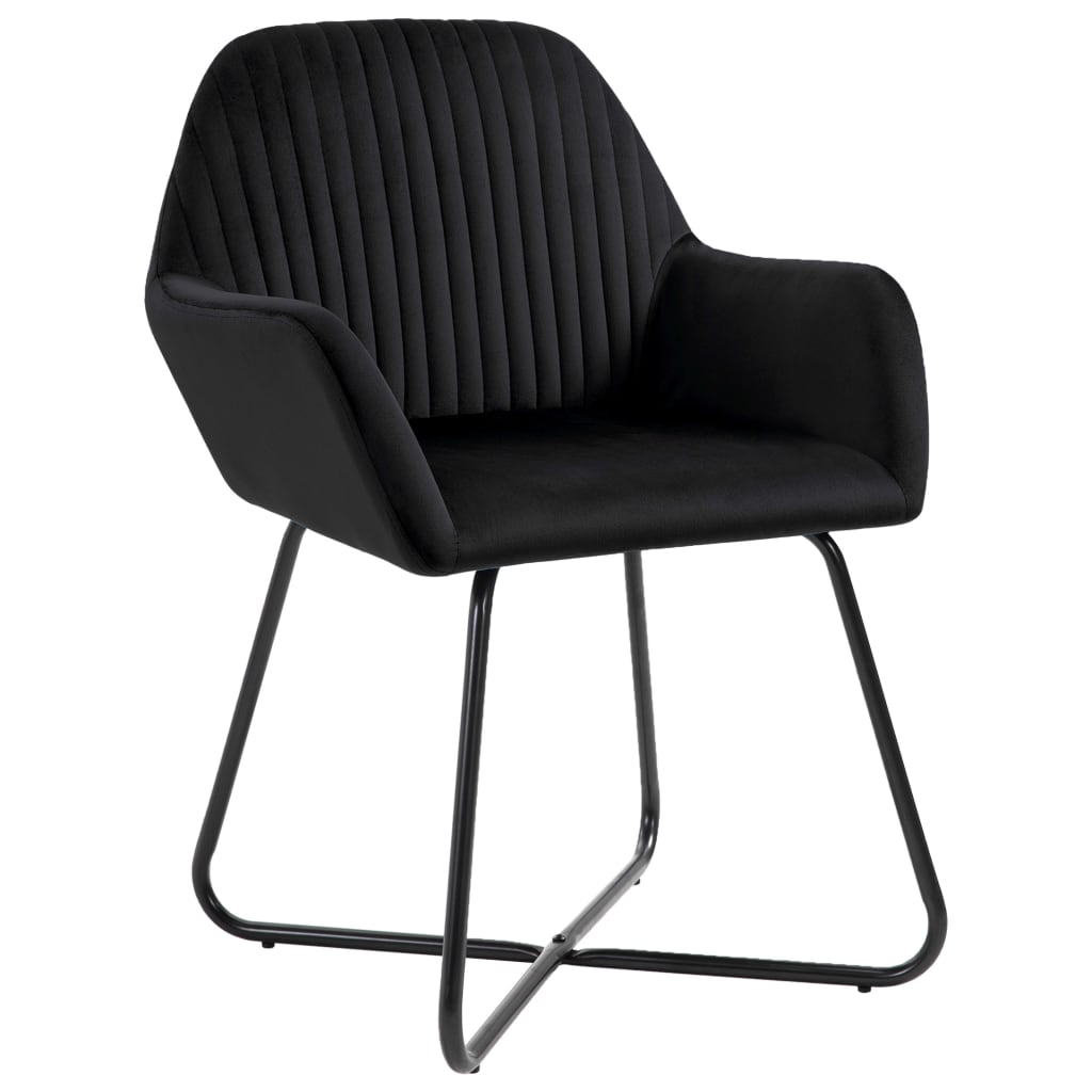 Dining Chairs 4 pcs Black Velvet