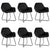 Dining Chairs 6 pcs Black Velvet