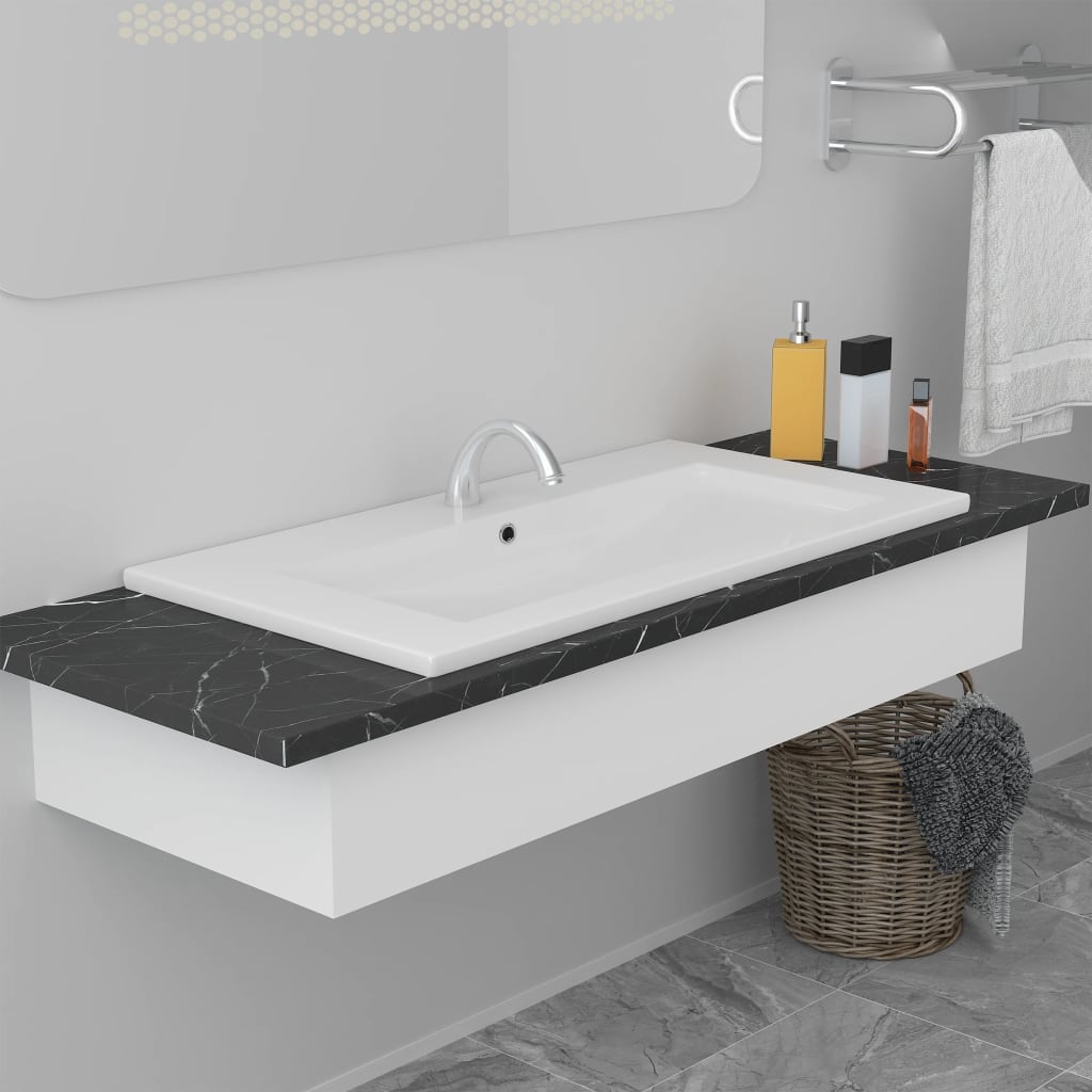 Built-in Basin 81x39.5x18.5 cm Ceramic White