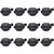 Outdoor Solar Fence Lamps 12 pcs LED Black