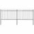 Garden Fence with Spear Top Steel 3.4 m Black