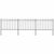 Garden Fence with Spear Top Steel 537x120 cm Black