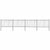 Garden Fence with Spear Top Steel 714.5x120 cm Black