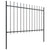 Garden Fence with Spear Top Steel 1248x120 cm Black