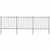 Garden Fence with Spear Top Steel 537x150 cm Black