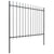 Garden Fence with Spear Top Steel 537x150 cm Black