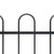Garden Fence with Hoop Top Steel 359x60 cm Black