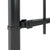 Garden Fence with Hoop Top Steel 359x60 cm Black