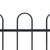 Garden Fence with Hoop Top Steel 5.1 m Black