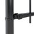 Garden Fence with Hoop Top Steel 5.1 m Black