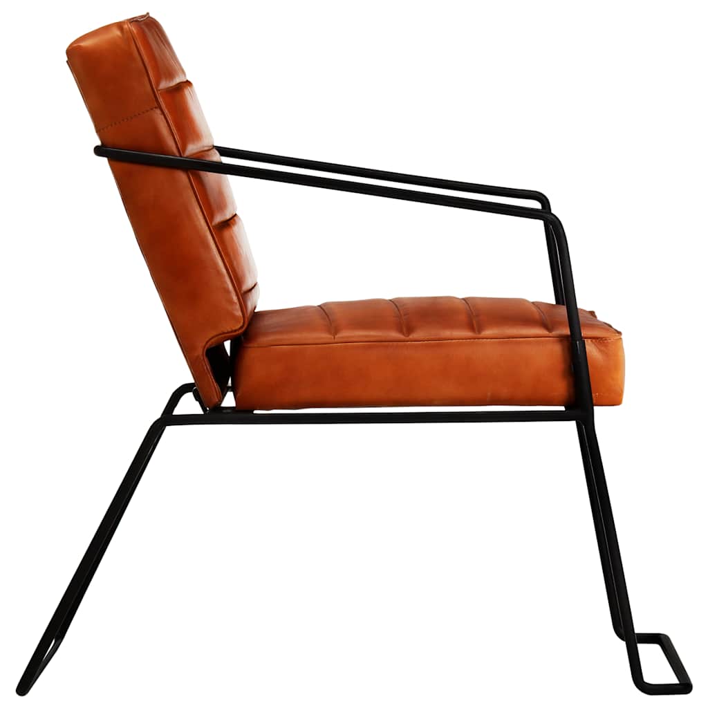 Armchair Tan Real Leather