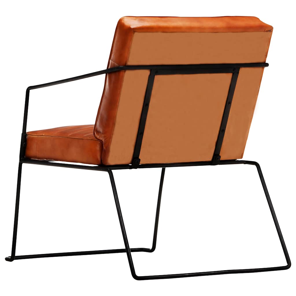 Armchair Tan Real Leather
