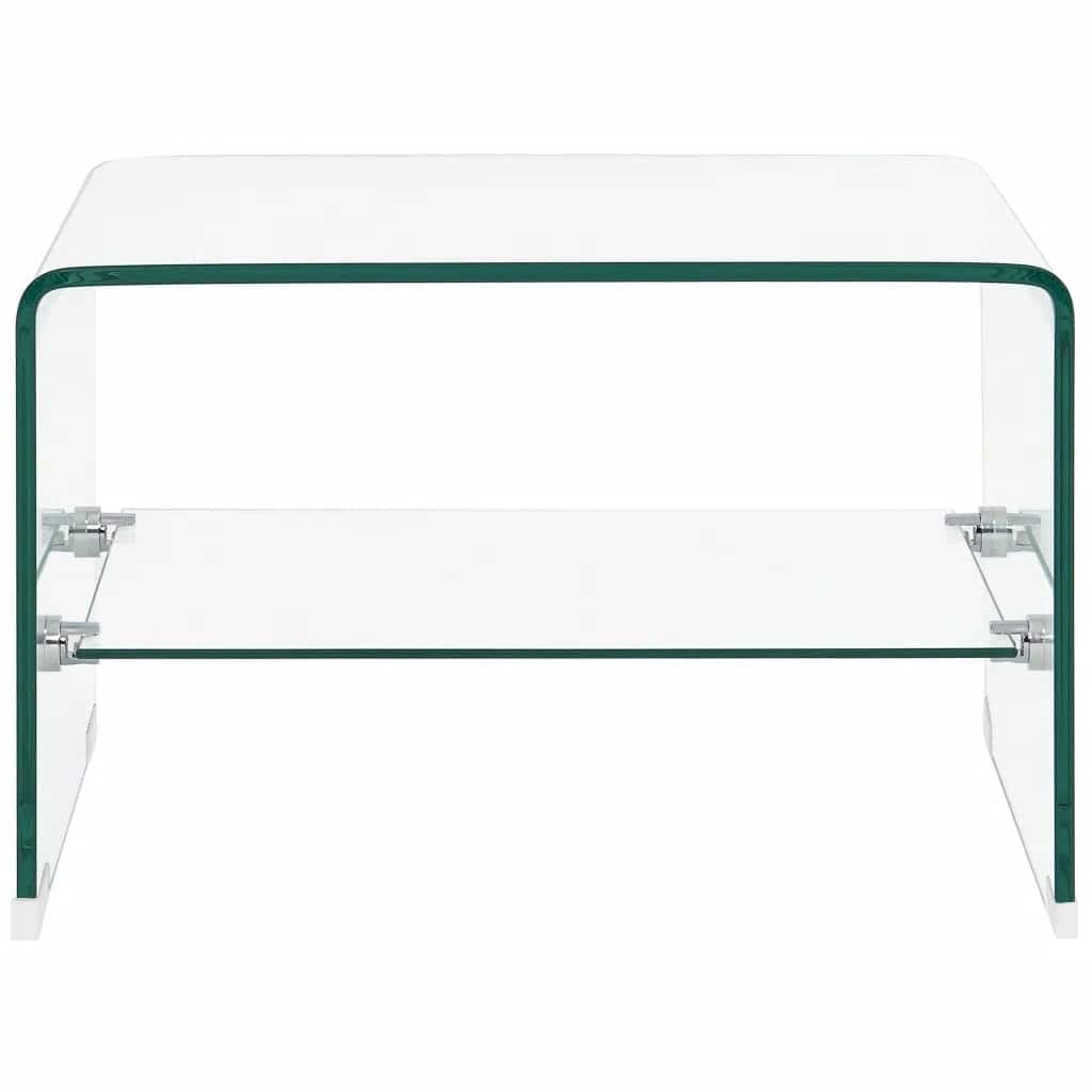 Coffee Table Clear 50x45x33 cm Tempered Glass