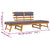 2-in-1 Garden Daybed with Cushion 190 cm Solid Acacia Wood