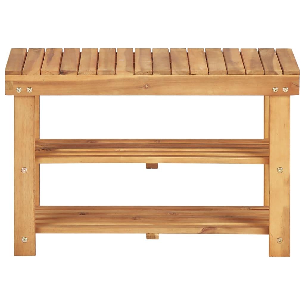 Shoe Rack 70x32x46 cm Solid Acacia Wood