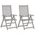 Garden Reclining Chairs 2 pcs Grey Solid Wood Acacia