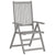 Garden Reclining Chairs 2 pcs Grey Solid Wood Acacia