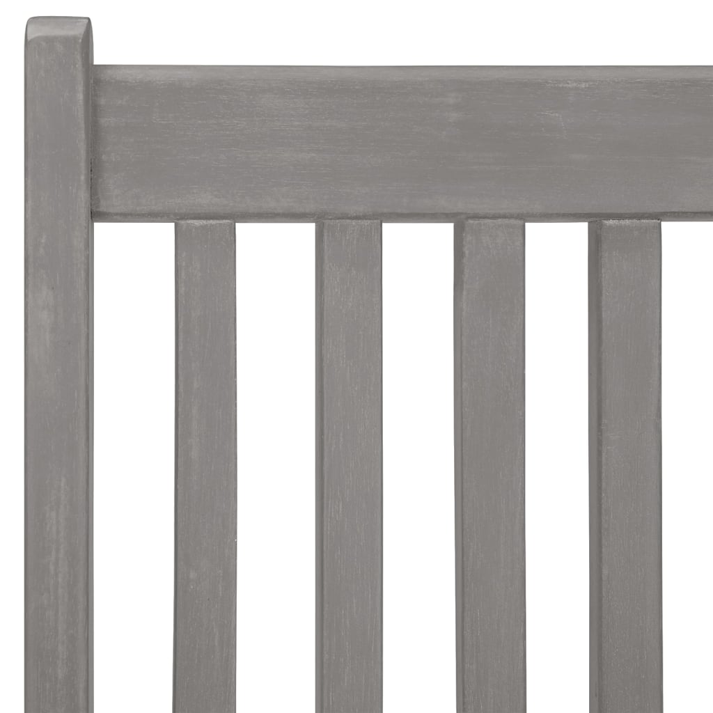 Garden Reclining Chairs 2 pcs Grey Solid Wood Acacia