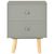 Bedside Cabinets 2 pcs Grey 40x30x50 cm Solid Pinewood
