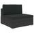 8 Piece Garden Lounge Set with Cushions Poly Rattan Black