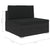 Sectional Middle Seat 1 pc with Cushions Poly Rattan Black