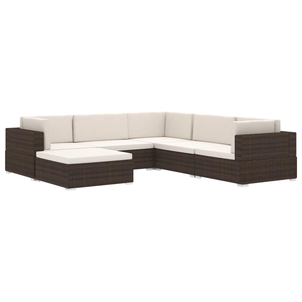 Sectional Middle Seat 1 pc with Cushions Poly Rattan Black