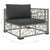 6 Piece Garden Lounge Set with Cushions Poly Rattan Grey